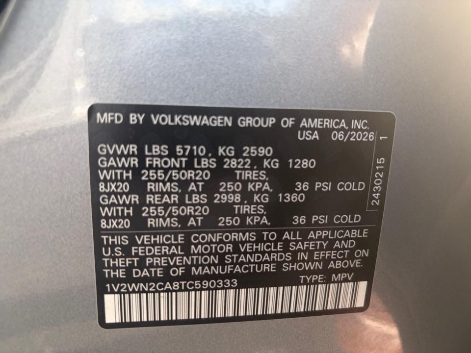 2026 Volkswagen Atlas 2.0T SE w/Technology