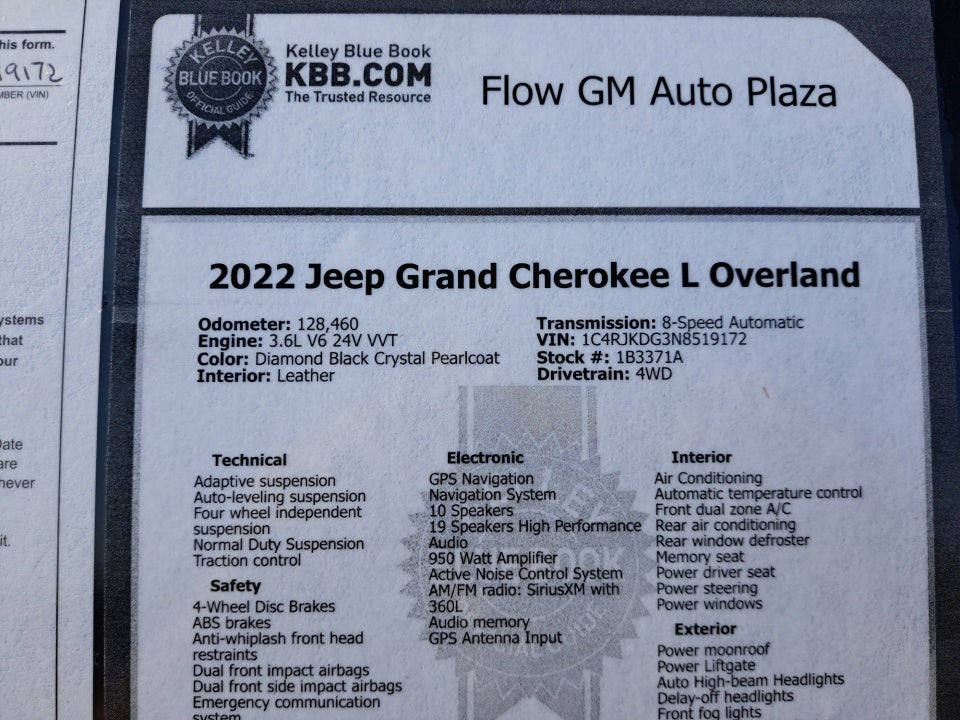 2022 Jeep Grand Cherokee L Overland