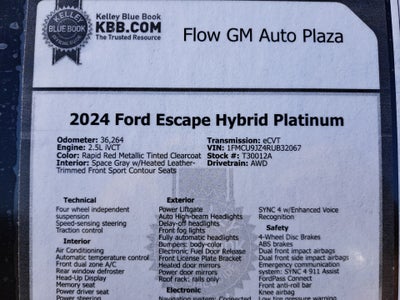 2024 Ford Escape Platinum