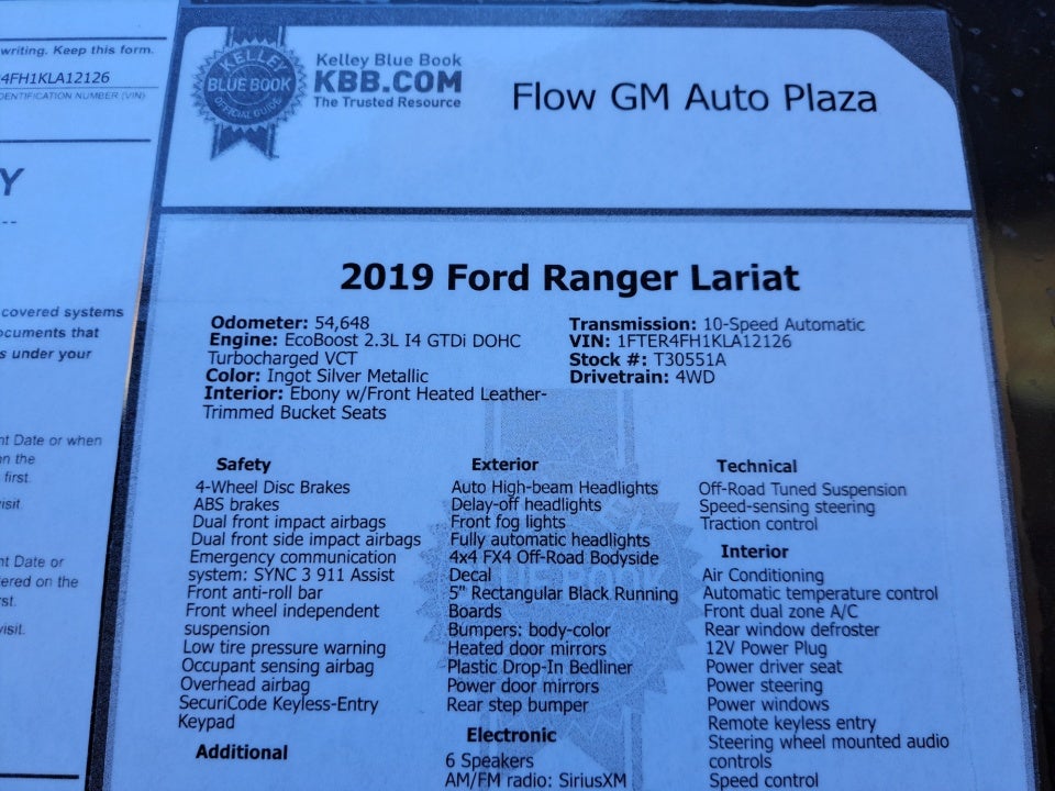 2019 Ford Ranger LARIAT