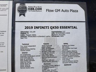 2019 INFINITI QX50 ESSENTIAL