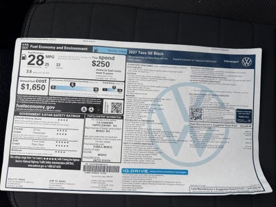 2027 Volkswagen Taos SE Black