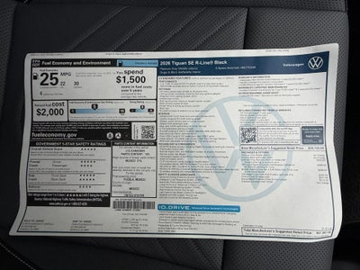 2026 Volkswagen Tiguan SE R-Line Black