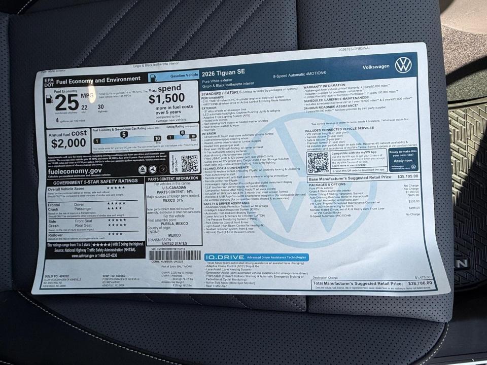2026 Volkswagen Tiguan SE