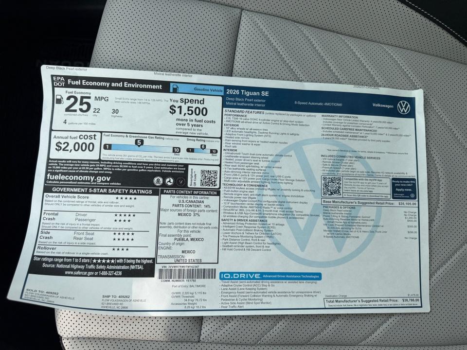 2026 Volkswagen Tiguan SE