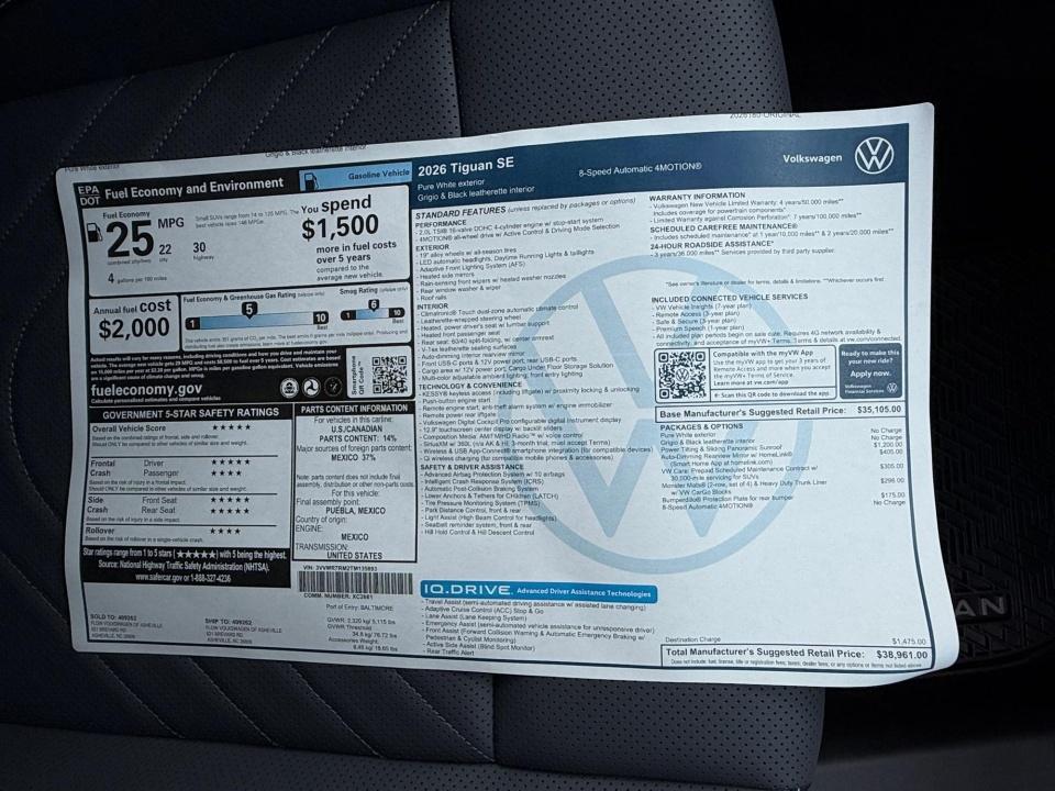 2026 Volkswagen Tiguan SE