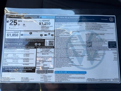 2027 Volkswagen Atlas SE w/Technology