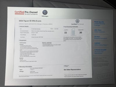 2026 Volkswagen Tiguan SE