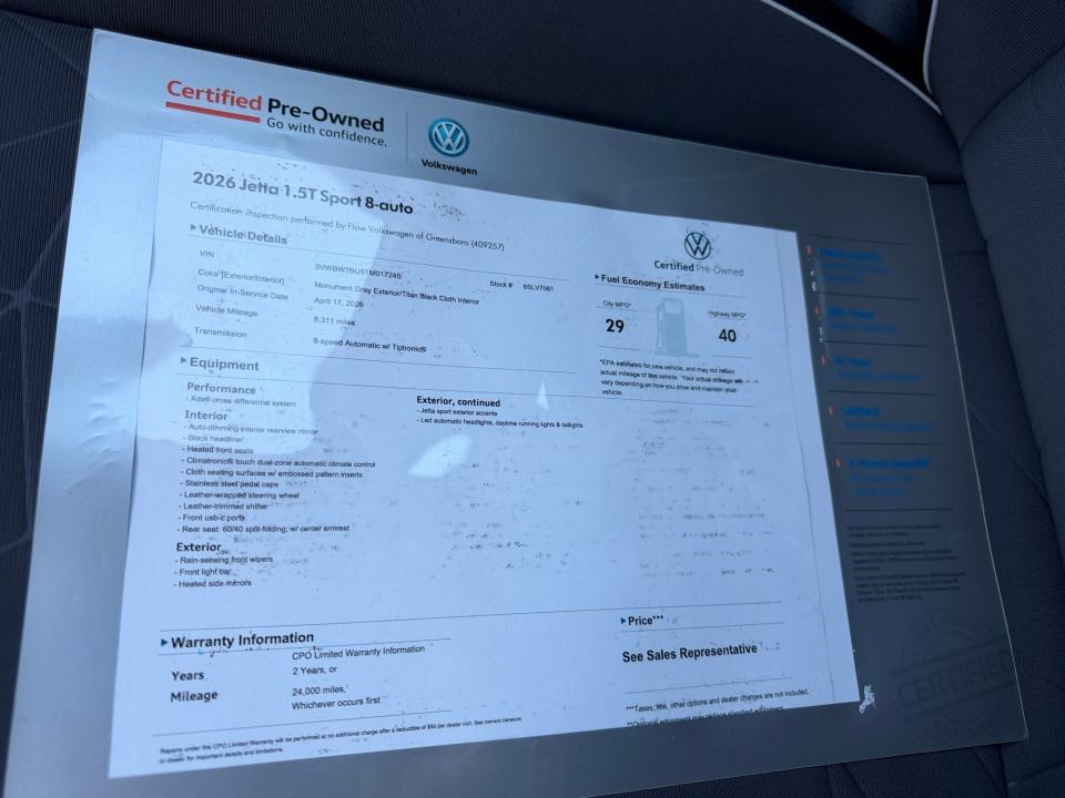 2026 Volkswagen Jetta Sport