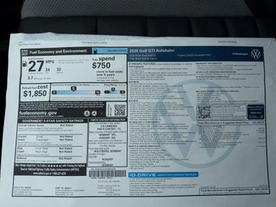 2026 Volkswagen Golf GTI Autobahn