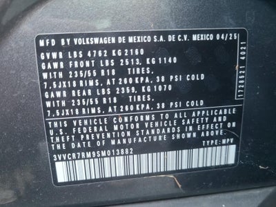 2025 Volkswagen Tiguan S