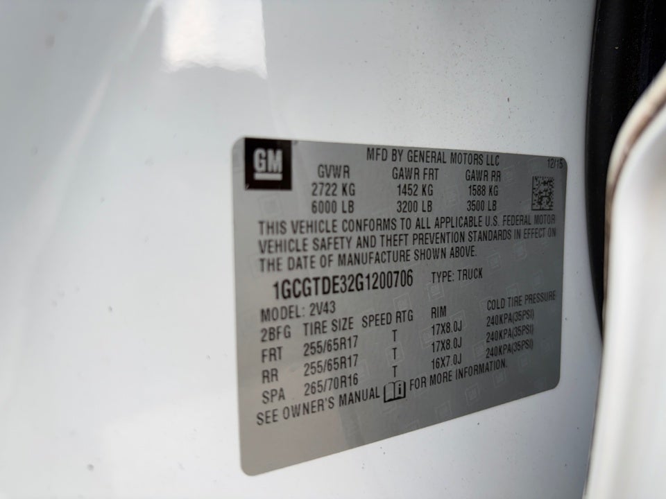 2016 Chevrolet Colorado 4WD Z71